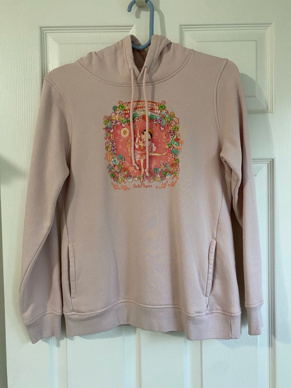 Ballet papier Pink Graphic Hoodie Sweater - Ladies